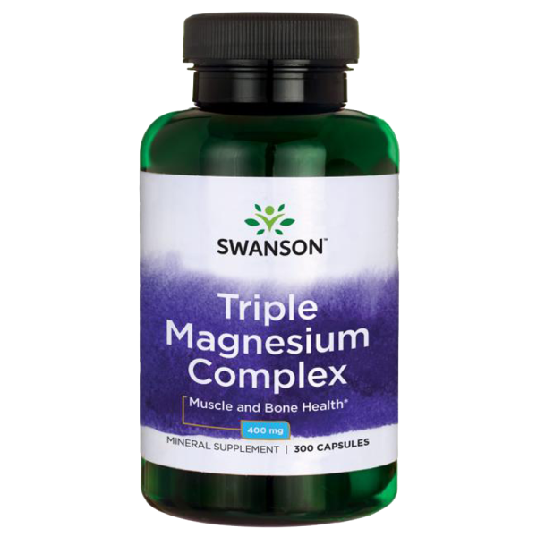 Swanson Triple Magnesium Complex 400mg 300 Caps
