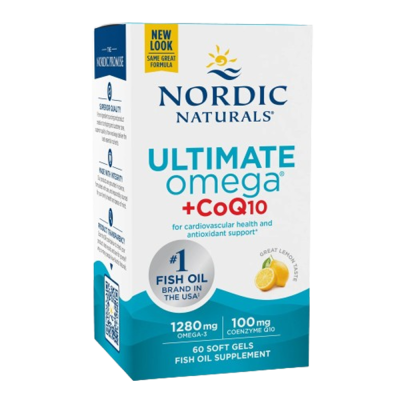 Βασικά Λιπαρά (Omega-3) Nordic Naturals Ultimate Omega + CoQ10 1280mg Lemon 60 Softgels