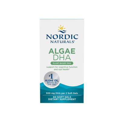 Βασικά Λιπαρά (Omega-3) Nordic Naturals Algae DHA 500mg 60 Softgels