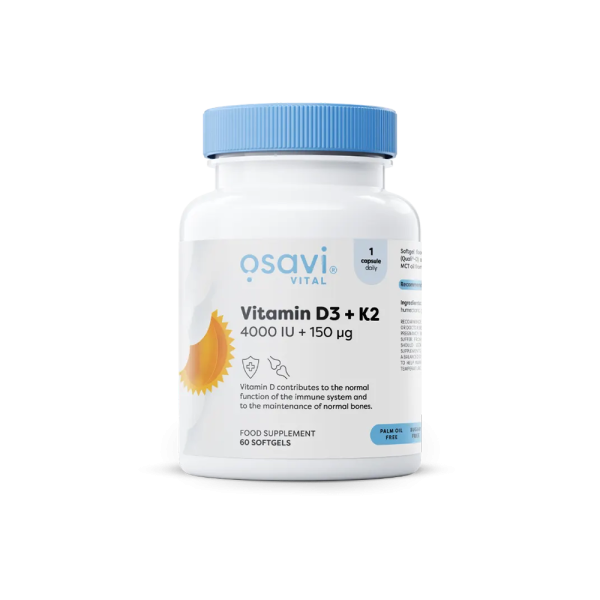 Osavi Vitamin D3 + K2 4000IU 150mcg 60 Softgels