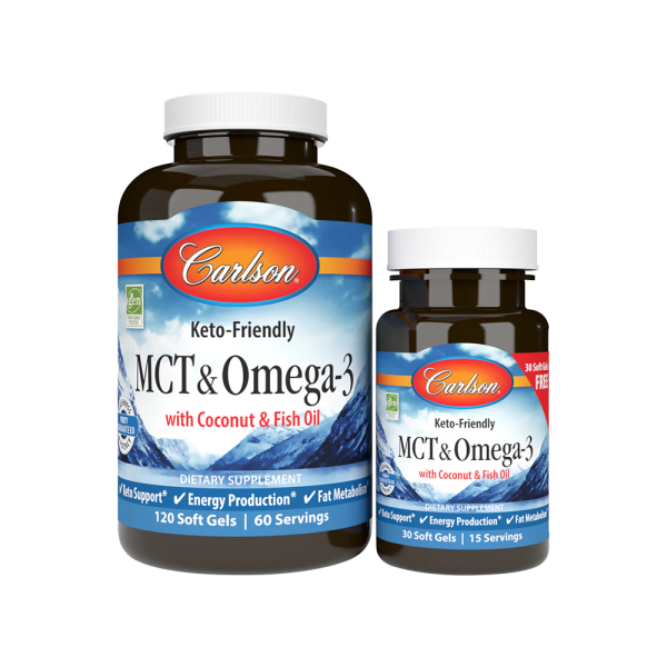 Carlson Labs MCT & Omega-3 120 + 30 Softgels