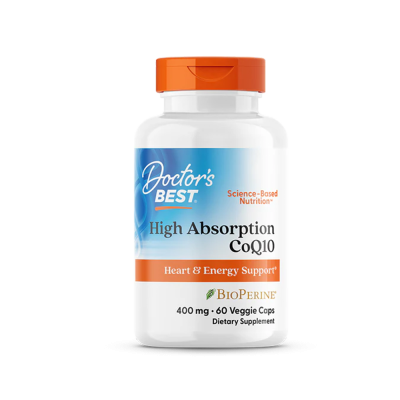Doctor's Best High Absorption CoQ10 with BioPerine 400mg 60 Vcaps