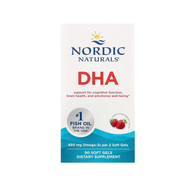 Nordic Naturals DHA 830mg Strawberry 90 Softgels