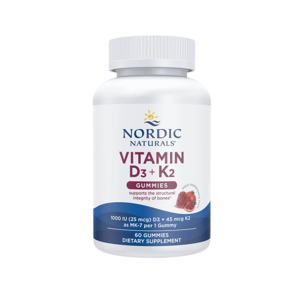 Nordic Naturals Vitamin D3 + K2 1000IU 60 Gummies