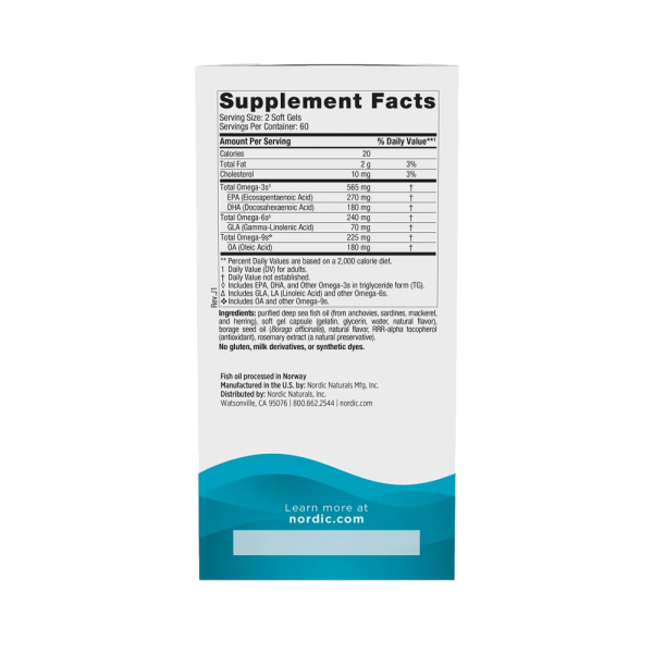 Nordic Naturals Complete Omega 565mg Lemon 120 Softgels