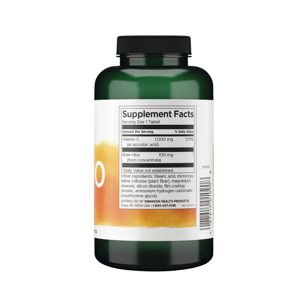 Swanson Vitamin C Rose Hips 1.000mg 250 Tabs
